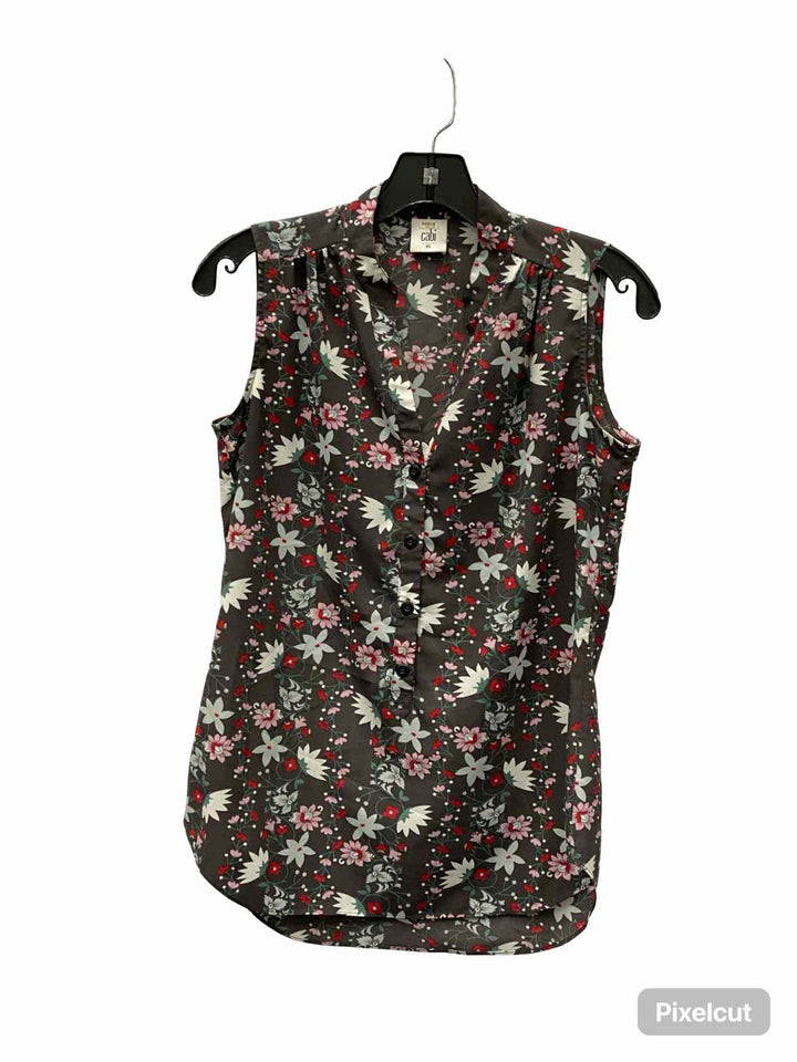 Cabi Size XS Grey Pink Floral Tank Top