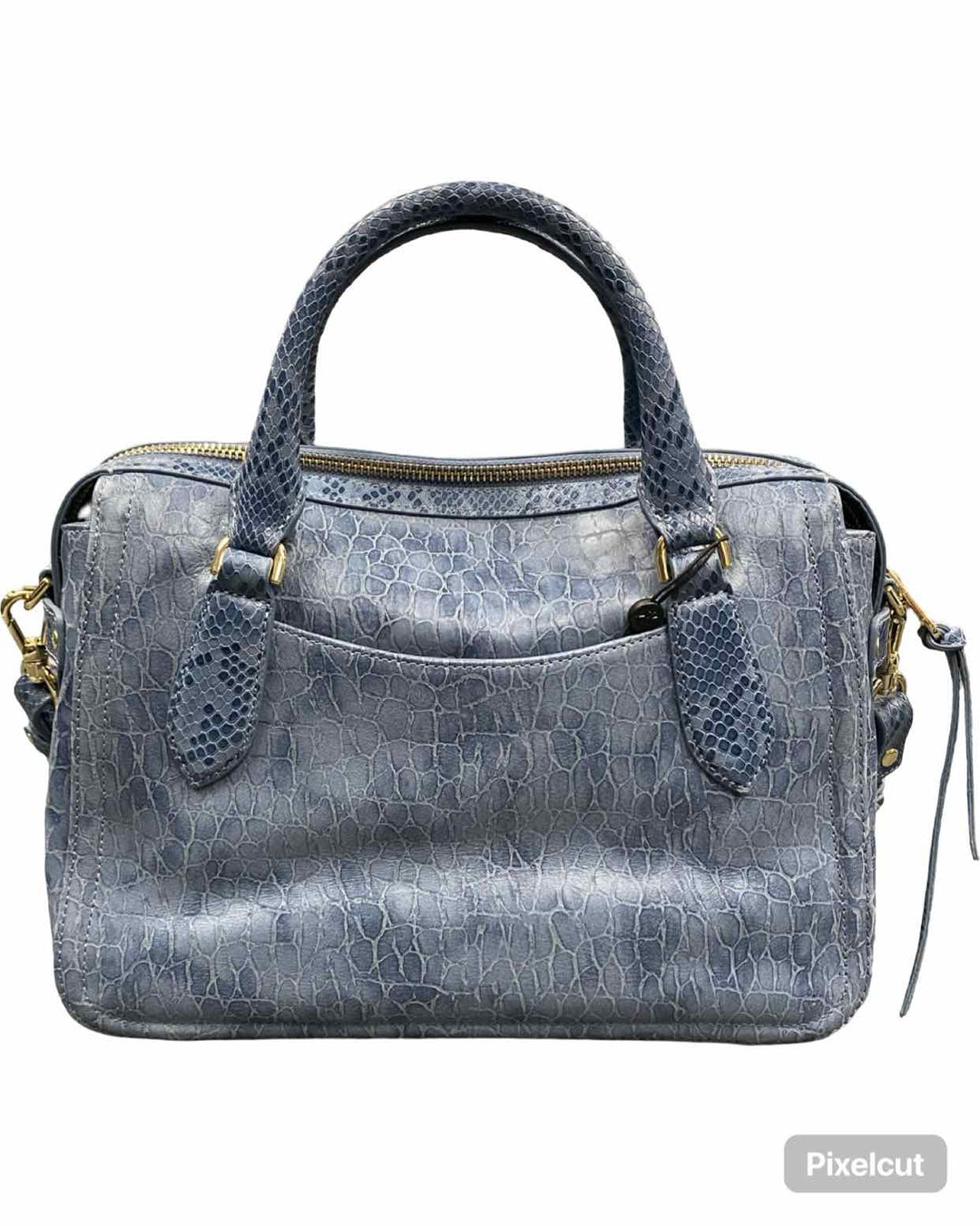 Brahmin Blue W/Crossbody Strap Purse
