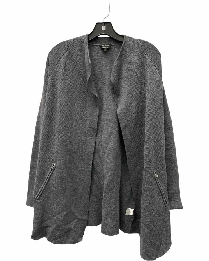 Talbots Size S Gray 100% Merino Wool Jacket