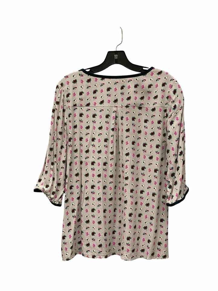 Boden Size 10 Purple Floral Short Sleeve Shirts