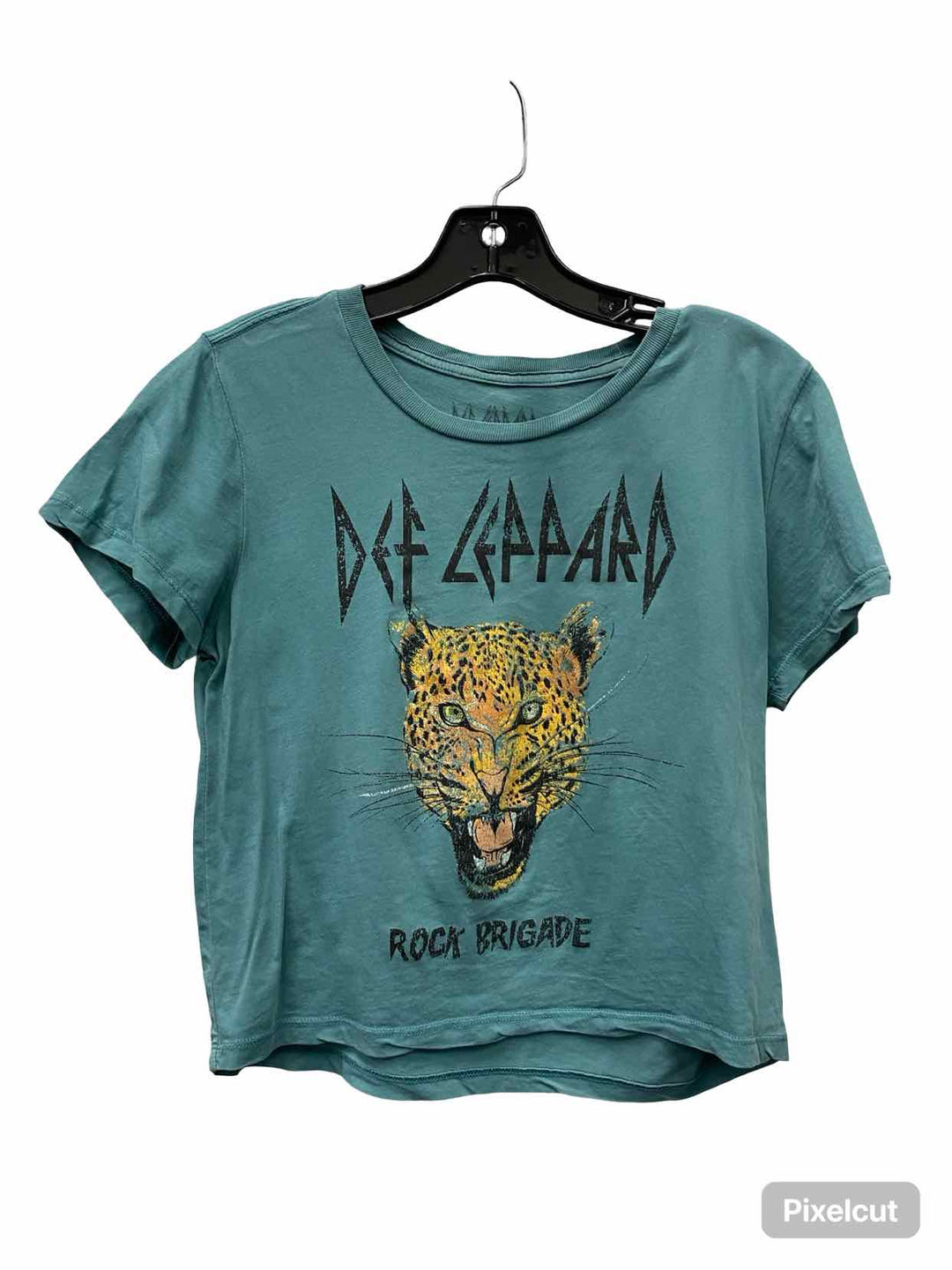 Def Leopard Size S Blue Print T-shirt