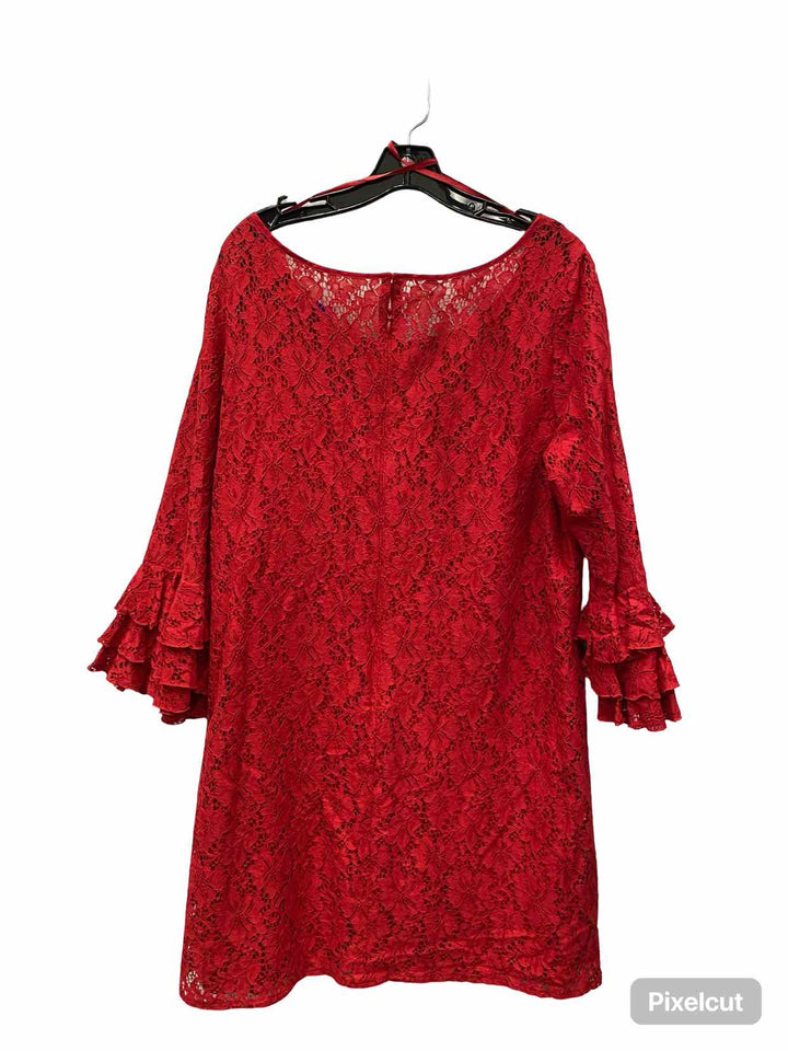 J Howard Size 18 Red Lace Dress