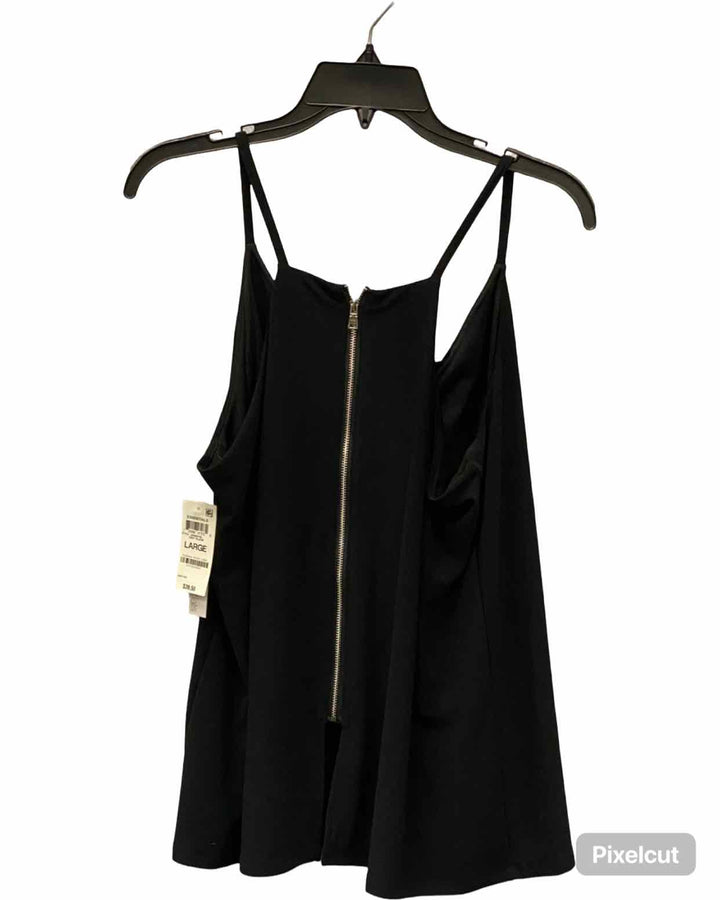 Bar III Size L Black Tank Top