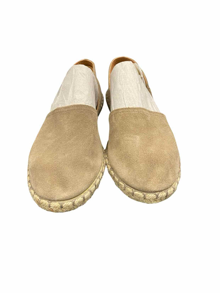 Verbenas Shoe Size 40 Tan Suede Carmen Espardrilles Flats