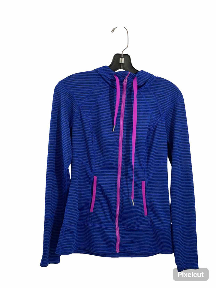 Lukka Size S Blue Striped Athletic Jacket