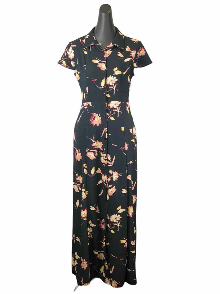 Studio B by Bobeau Size S Black Pink Floral Dress