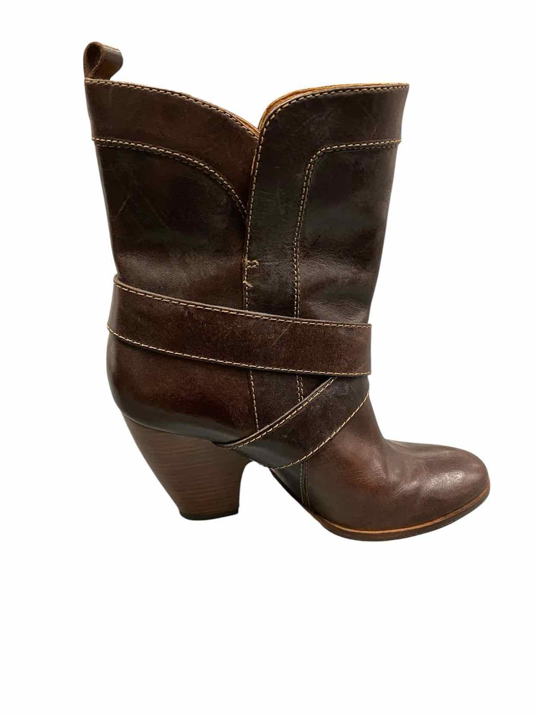 Frye Shoe Size 7.5 Brown Leather andrea mid Boots(Ankle)