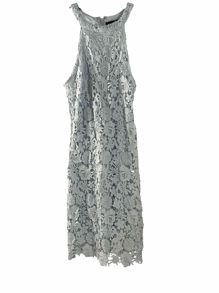 Lulus Size L Light Blue Floral Lace Dress