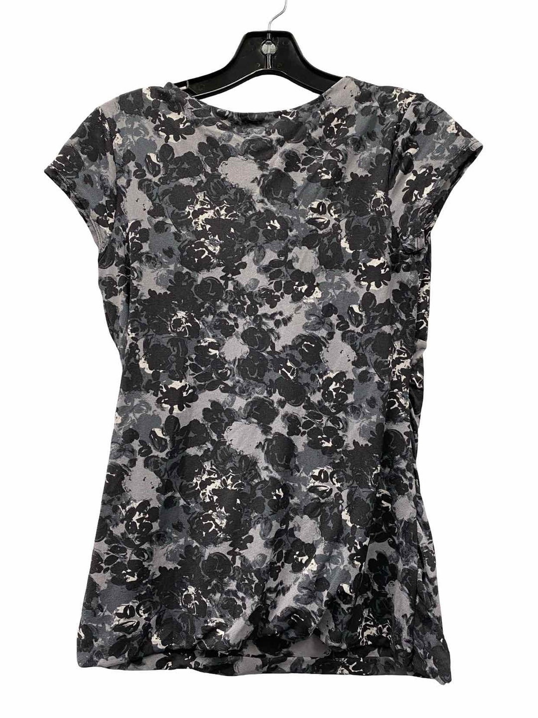 Halogen Size S Grey Black Floral Short Sleeve Shirts