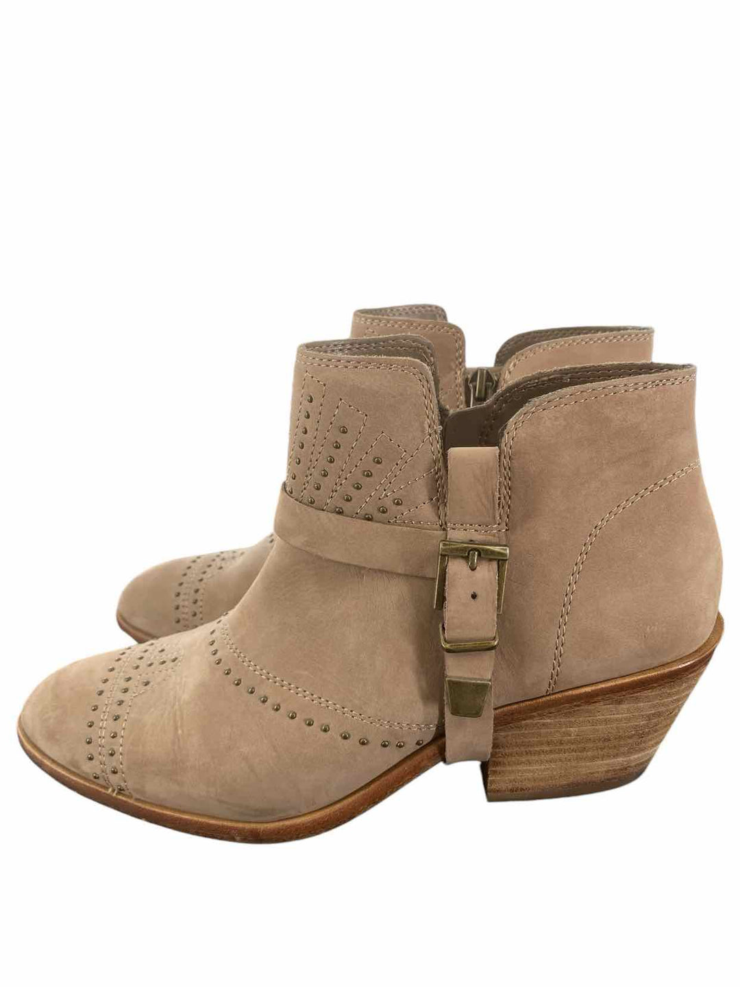 Vince Camuto Shoe Size 8.5 Taupe Leather Boots(Ankle)