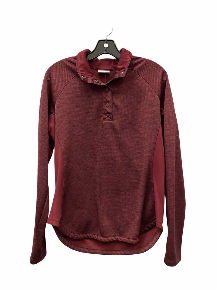 Columbia Size L Red Athletic Long Sleeve