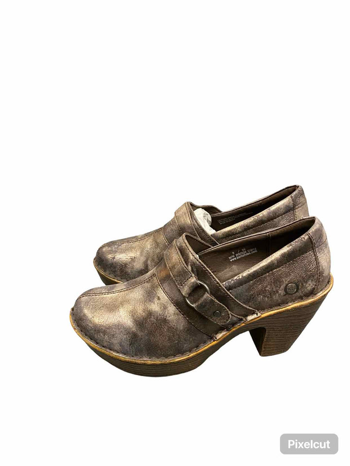 Born Shoe Size 8 Bronze Haddon Clogs