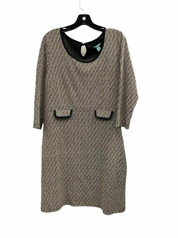 Louie Lucie Size L White Black Speckled Dress