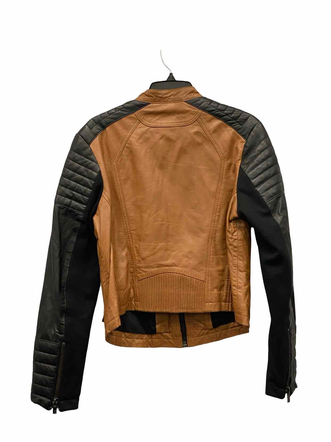 Black Rivet Size L Brown Black PVC Jacket (Outdoor)