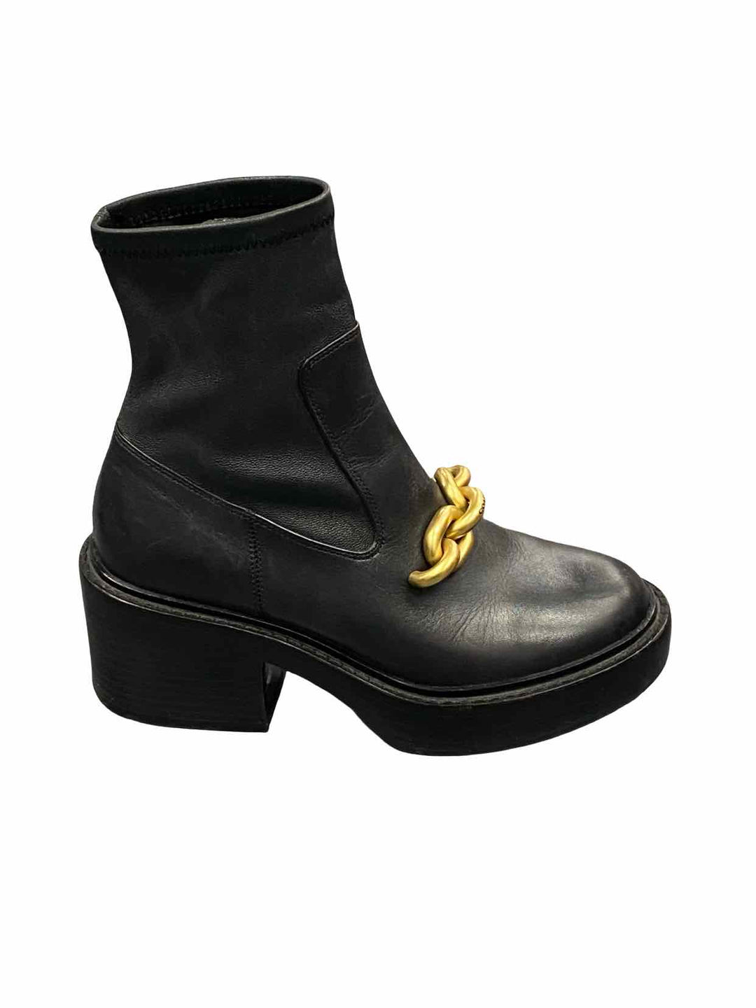 COACH Shoe Size 5 Black Gold Leather Kenna Booties Boots(Ankle)