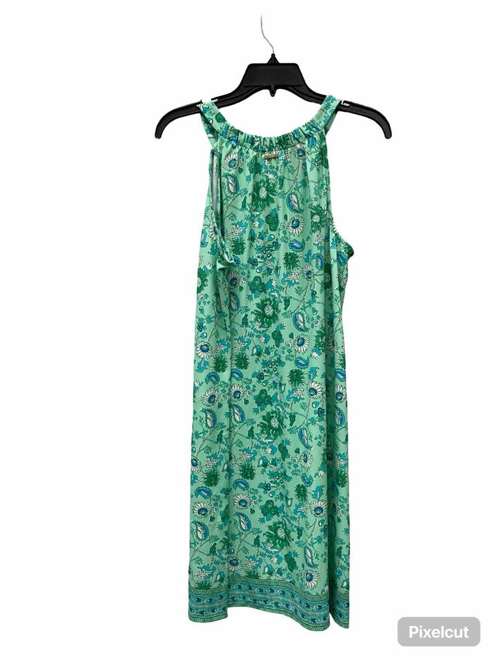 Cabana Life Size L Green Floral Dress
