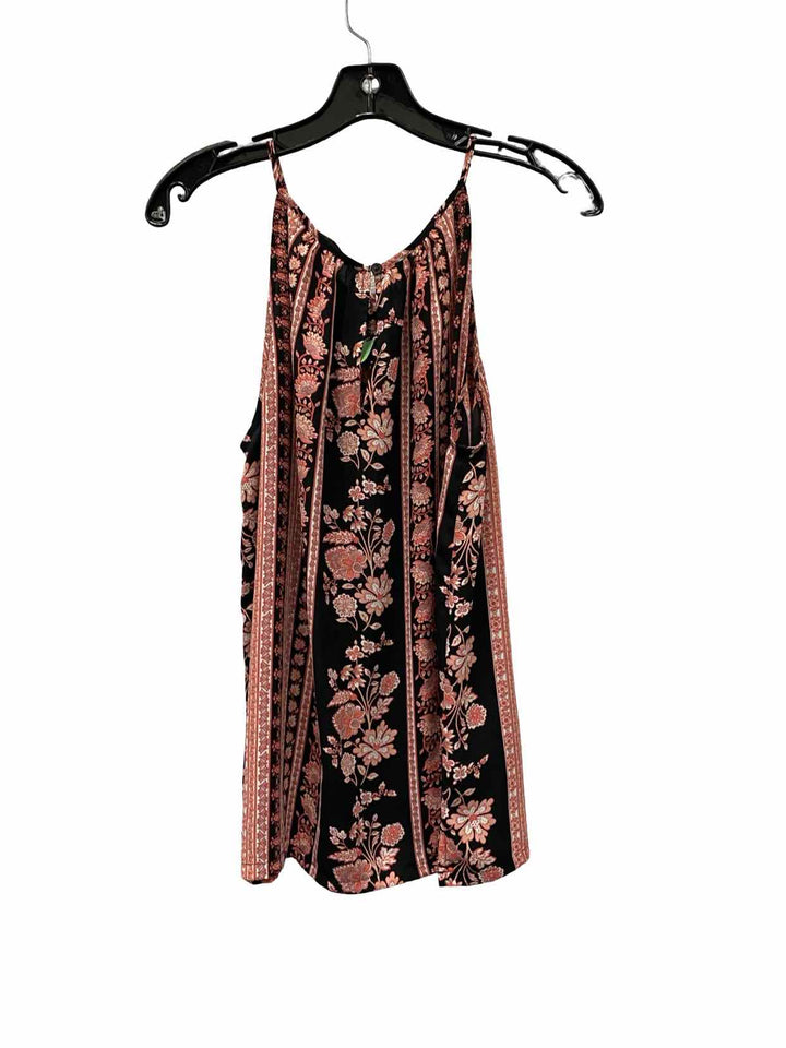 Loft Size M Black Red Tank Top