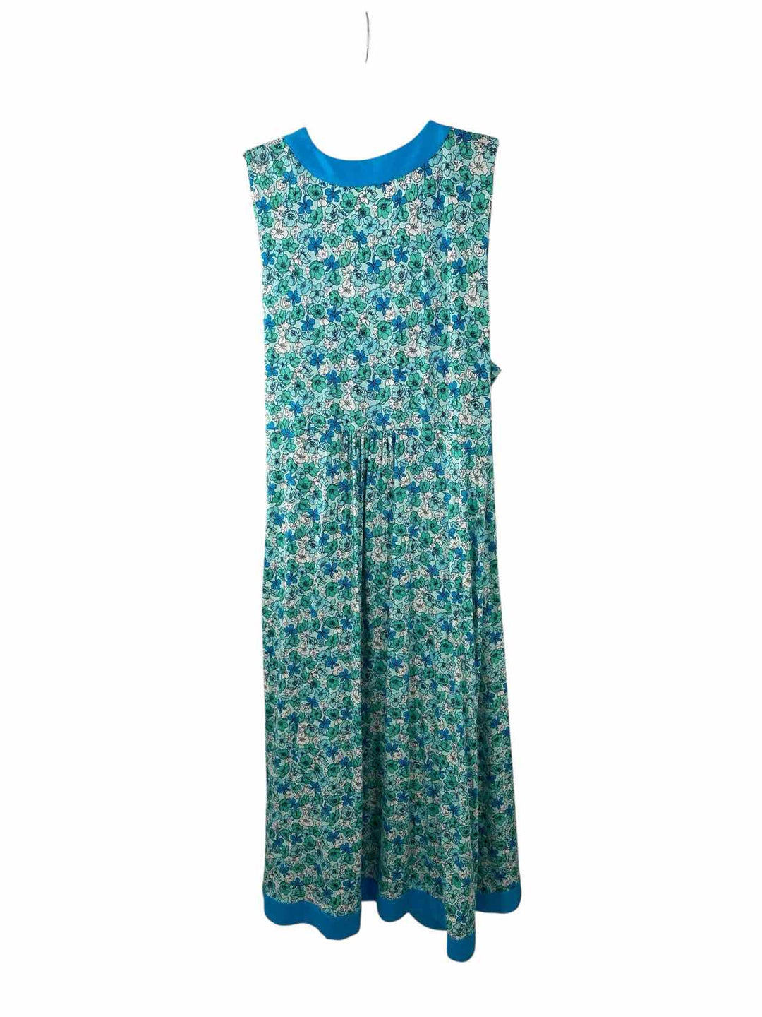 Lands End Size 3X Blue Green Floral Dress