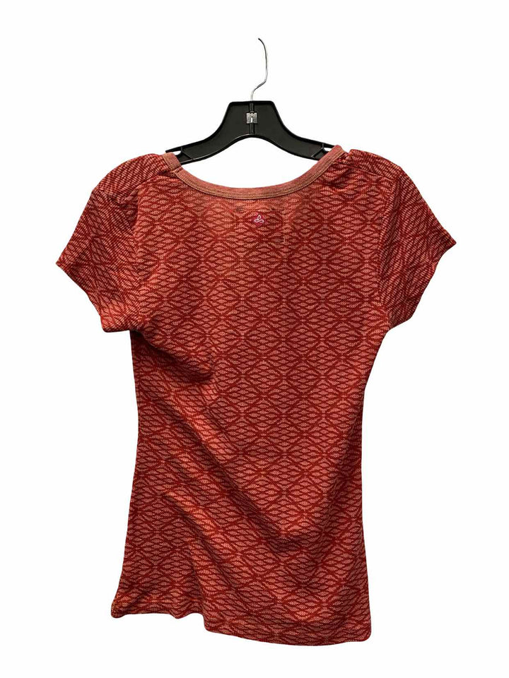 PrAna Size L Red print Short Sleeve Shirts
