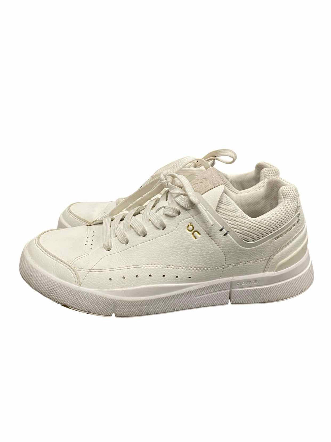 On Cloud Shoe Size 7.5 White Leather The Roger Sneakers