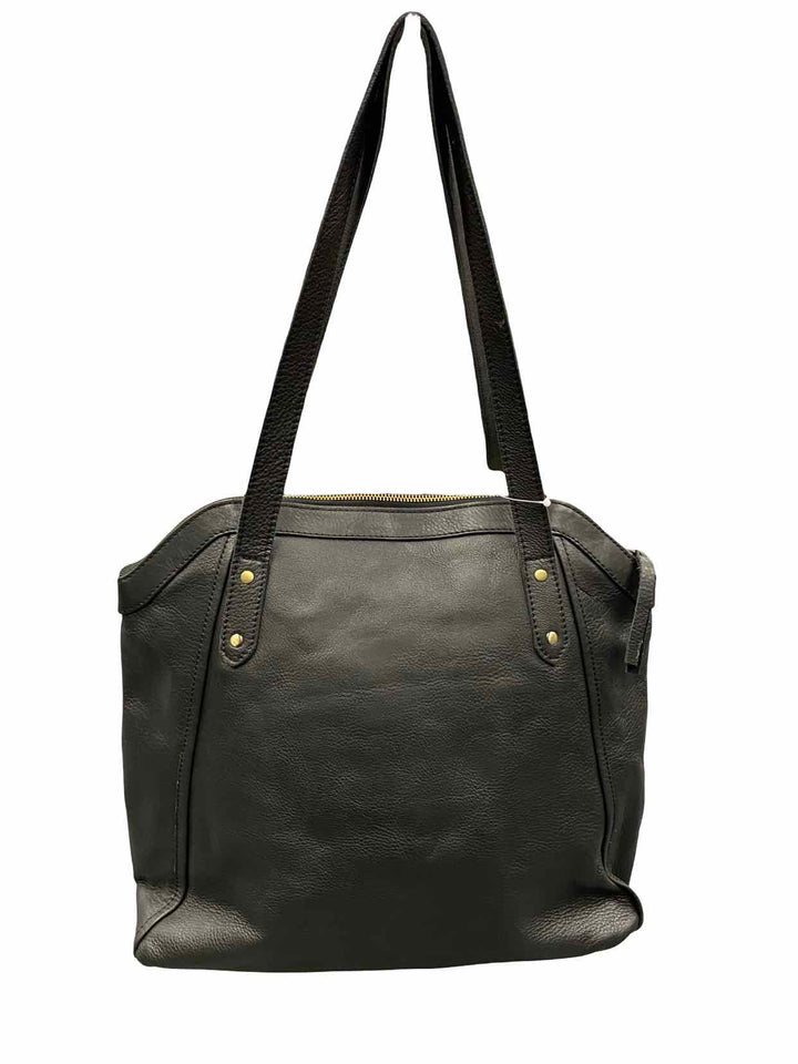 Noonday Collection Black Recycled Leather Tote Purse