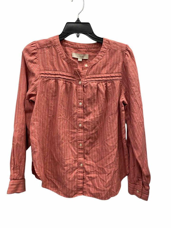 Loft Size S Pink Long Sleeve Shirts