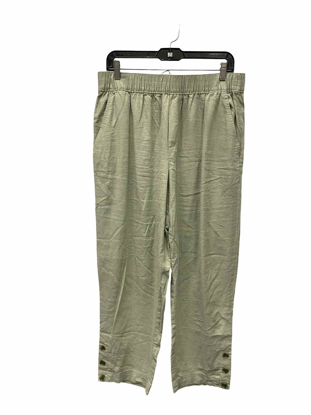 Loft Size L Green 55% Linen Pants