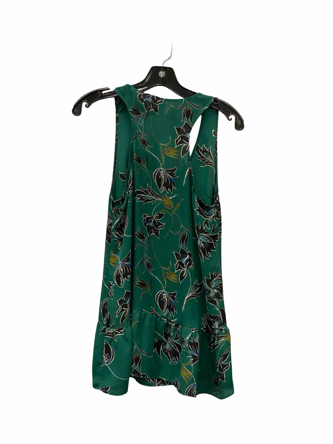 Cabi Size L Green Floral Tank Top