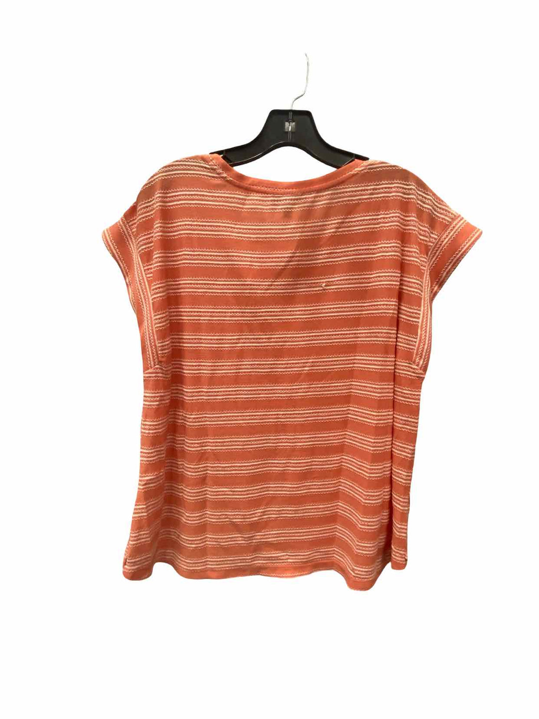 Democracy Size XL Pink White Striped Short Sleeve Shirts