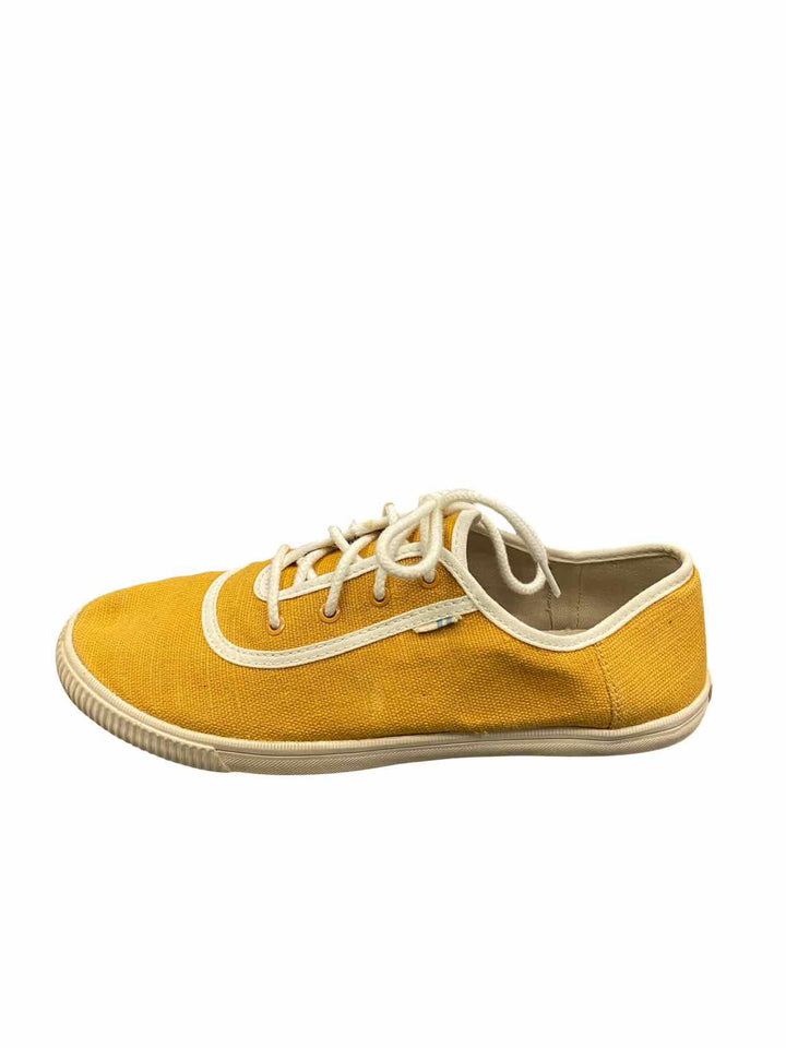 Toms Shoe Size 8 Yellow Canvas Sneakers