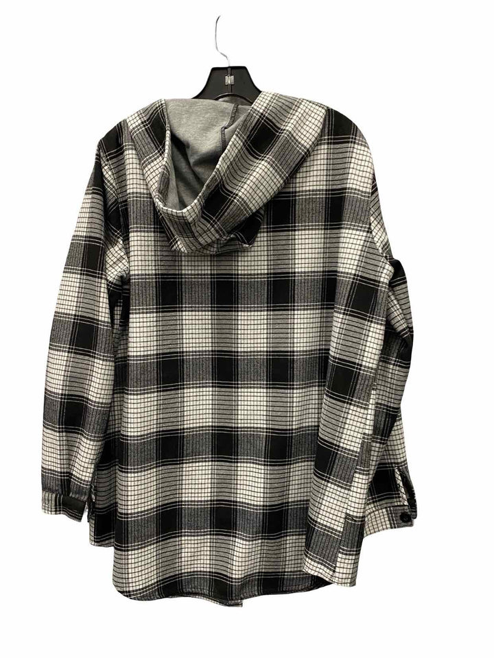 Unknown Brand Size XL Grey Black Plaid Long Sleeve Shirts
