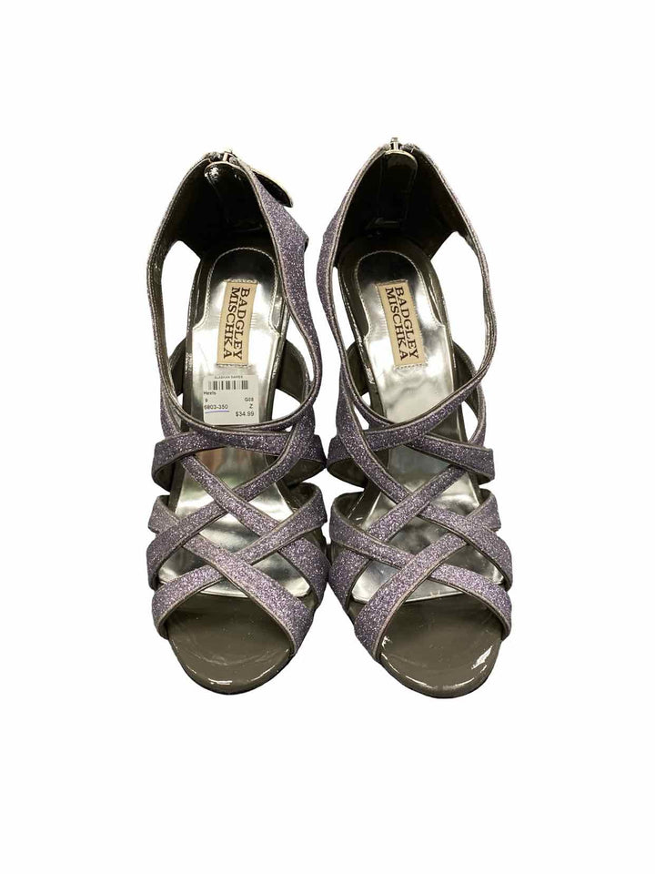 Badgley Mischka Junebug Shoe Size 9 Metallic Leather sole Heels
