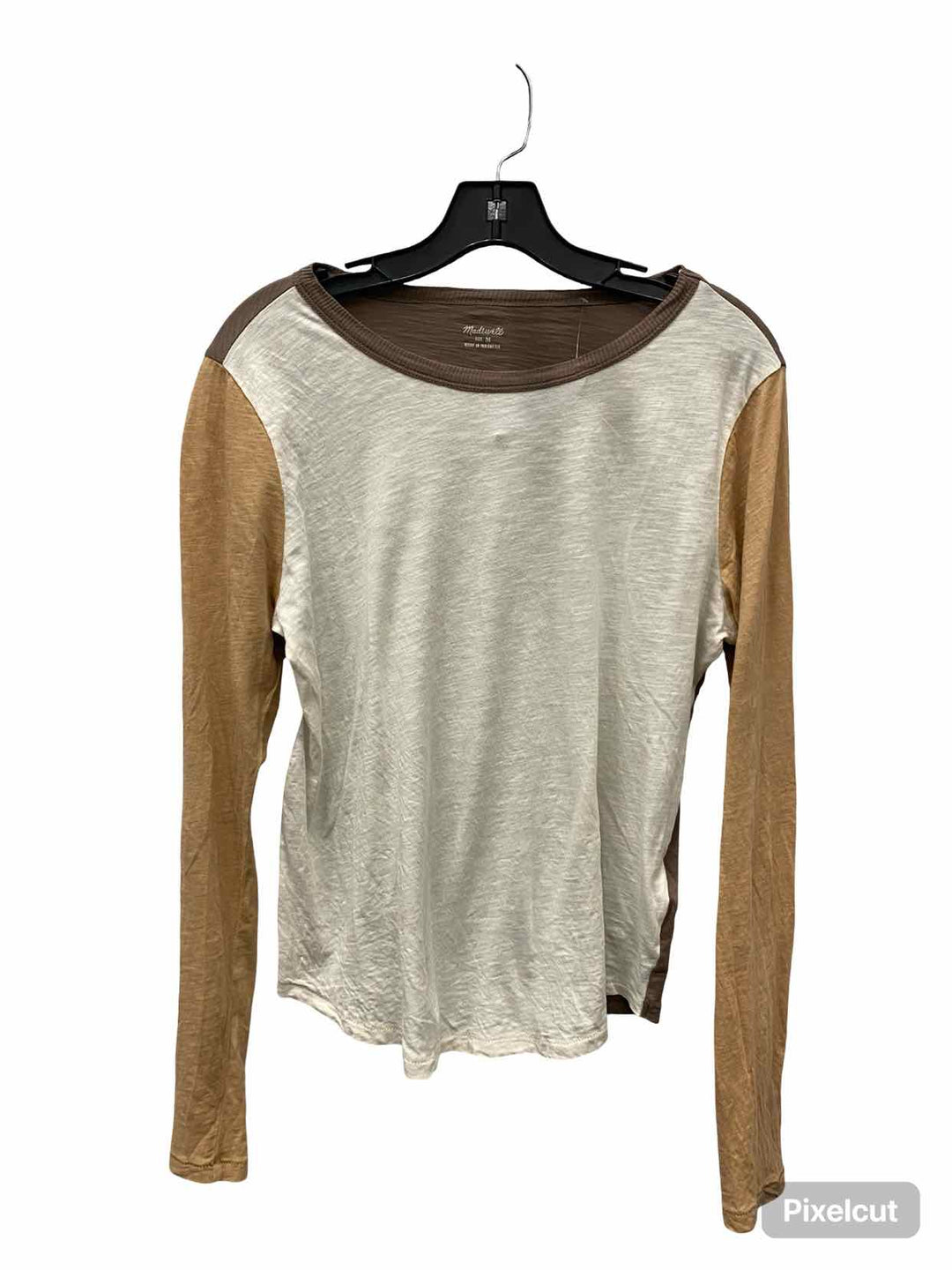 MadeWell Size M Brown Beige 100% cotton Long Sleeve Shirts