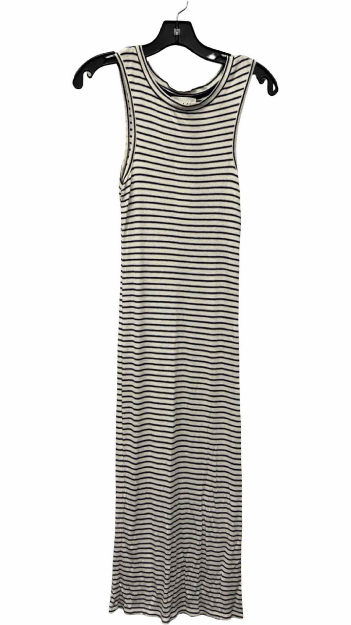 Olive+Oak Size XS White Black Striped Dress