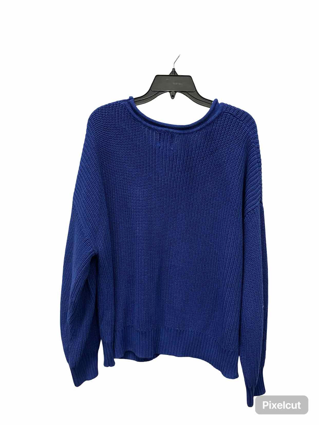 Gap Size XL Blue crochet 100% cotton Sweater