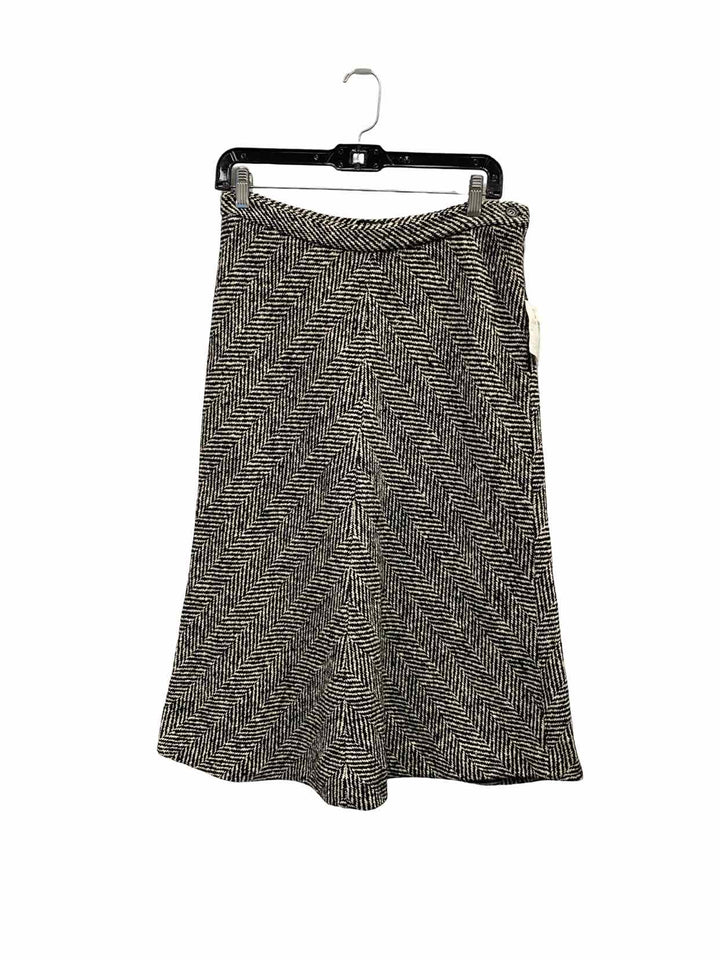 Michael Kors Size 10 Black White 80% Wool NWT Skirt