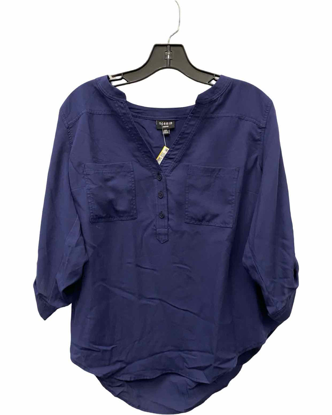Torrid Size M/L Navy Blue Long Sleeve Shirts