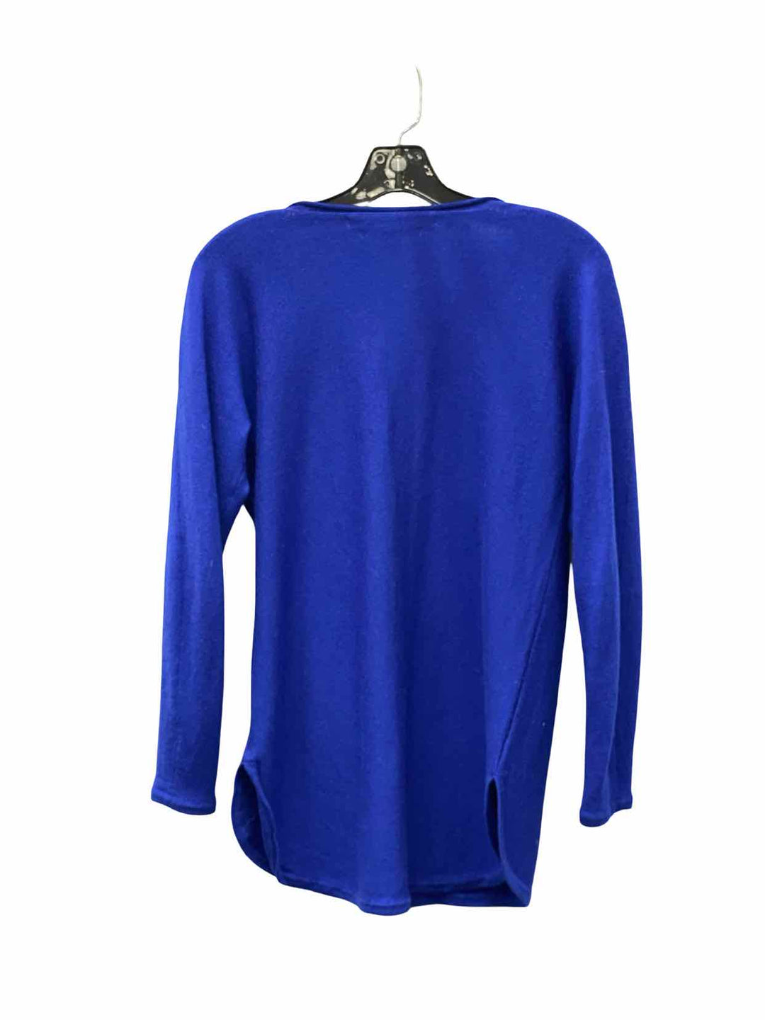 Max Studio Size L Blue 100% Merino Wool Sweater