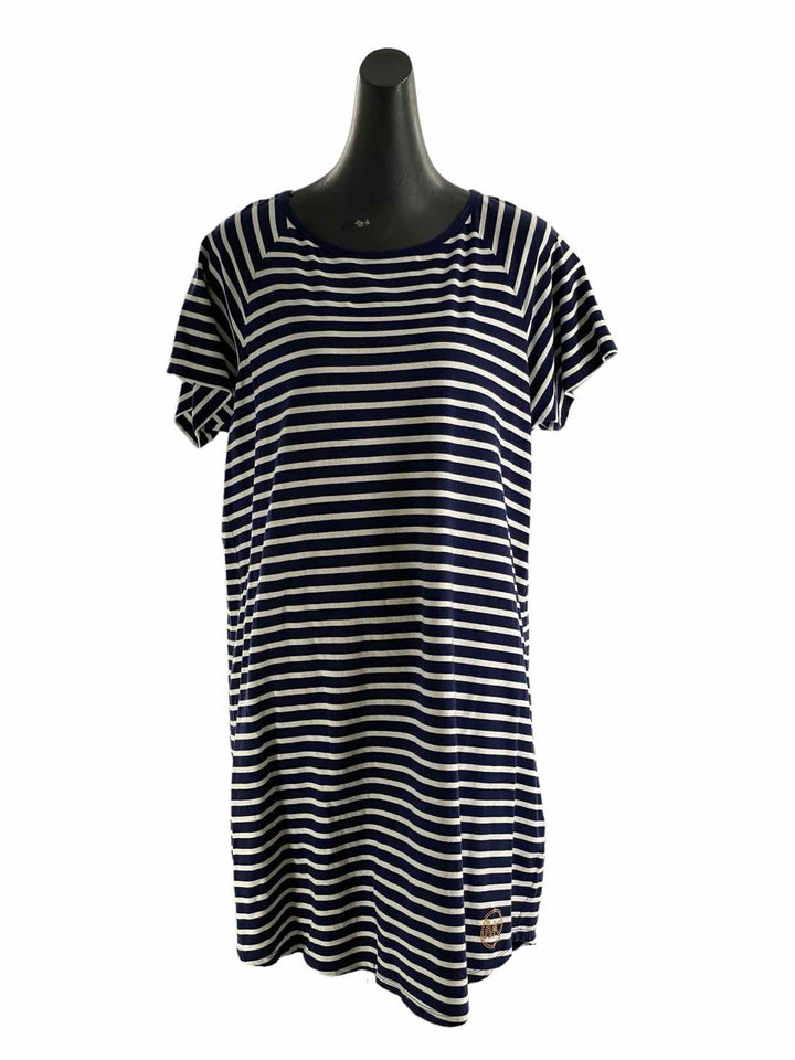 Michael Kors Size 1X Blue White Stripes Dress