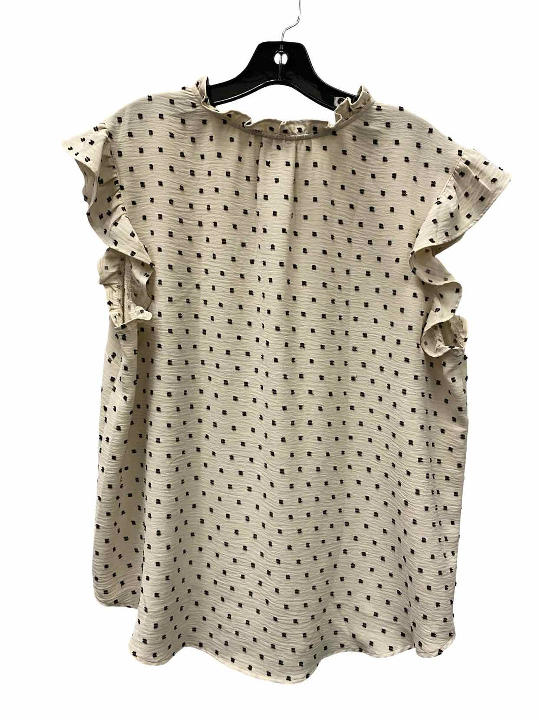 Loft Size XL Cream Black Polka Dot Tank Top