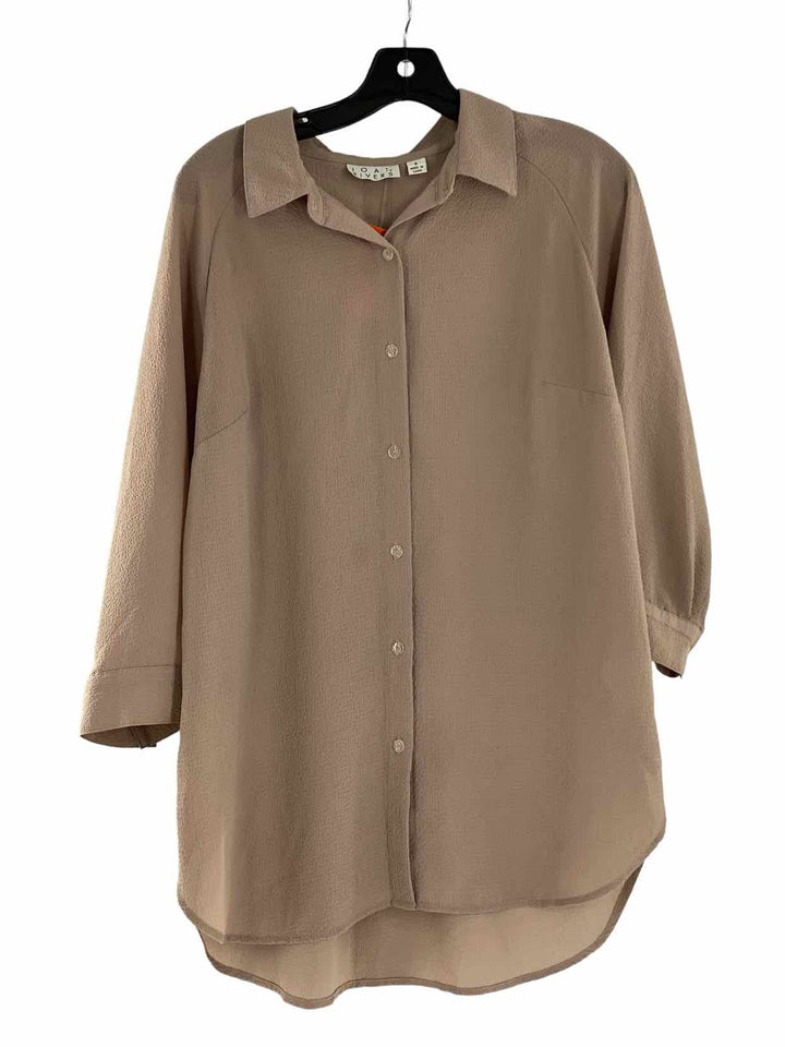 Joan Rivers Size S Beige Long Sleeve Shirts