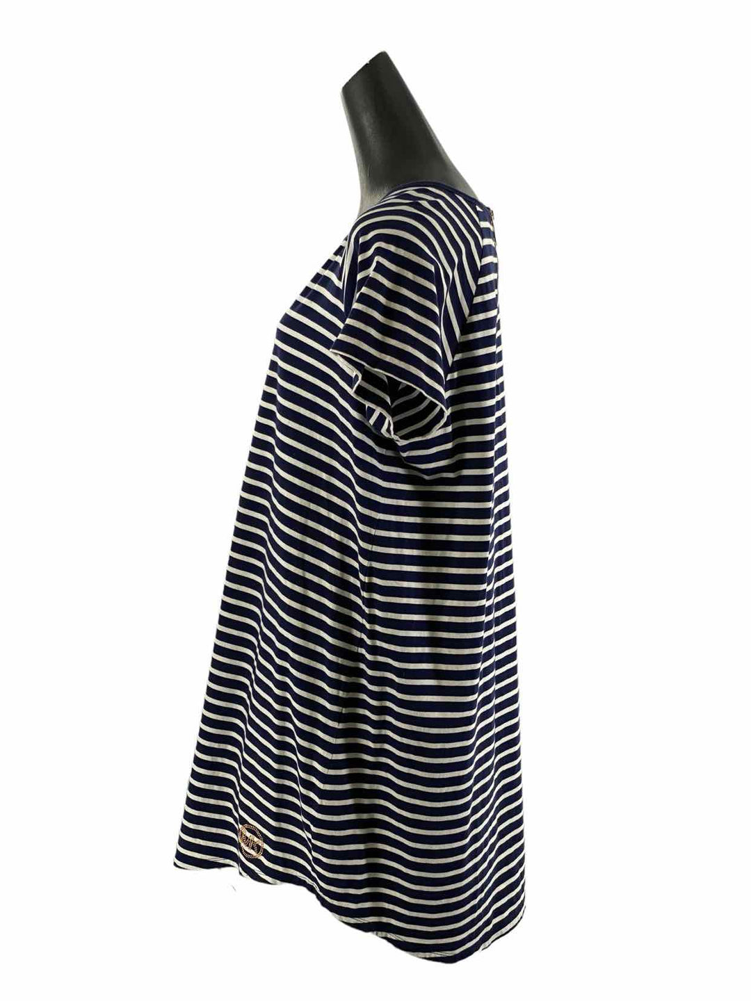 Michael Kors Size 1X Blue White Stripes Dress