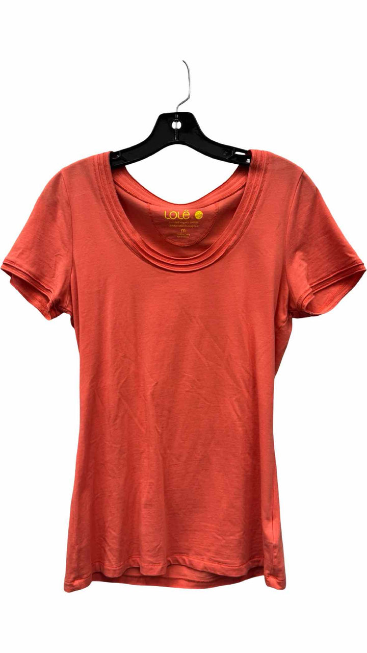 lole Size M Coral Athletic Short Sleeve
