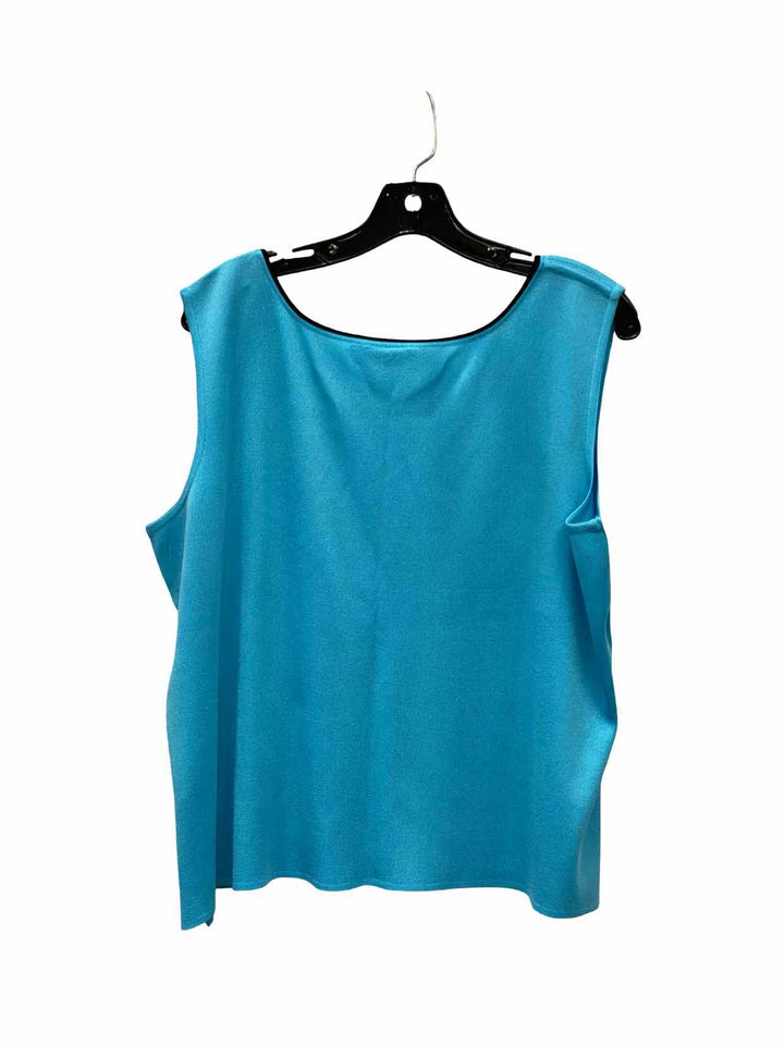 Ming Wang Size XL Sky Blue Tank Top
