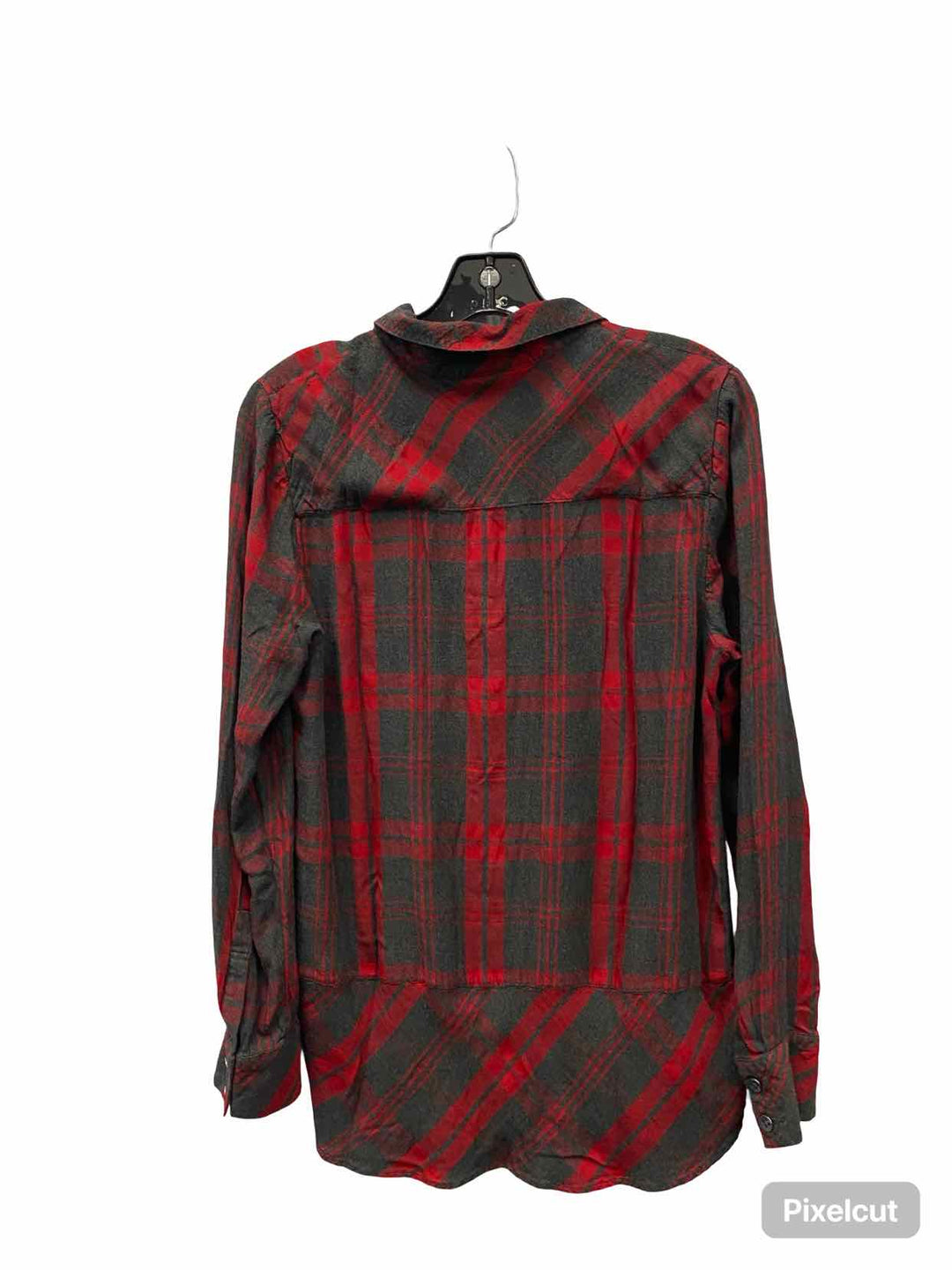 Cabi Size M Brown Red Plaid Long Sleeve Shirts
