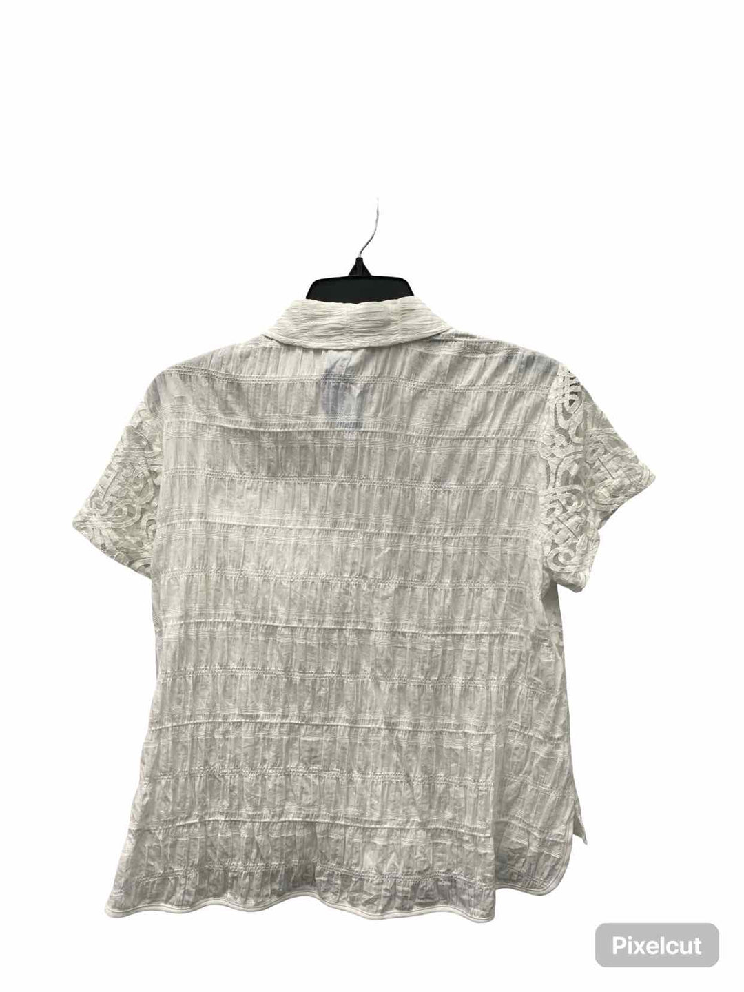 Cabi Size S White Lace Short Sleeve Shirts
