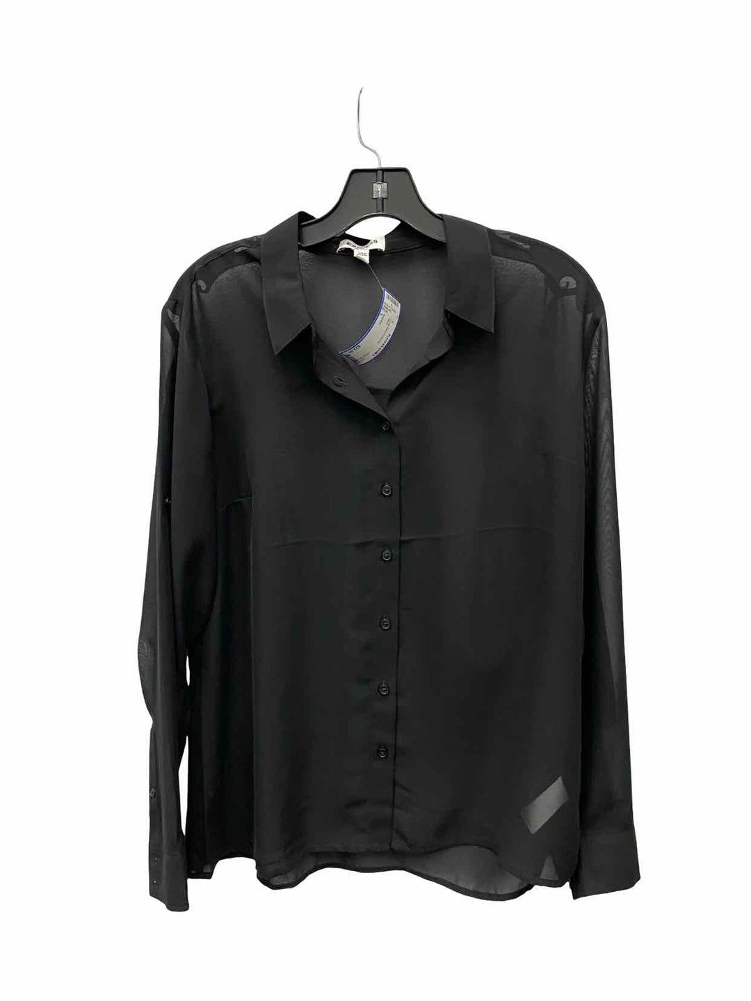 Express Size L Black Long Sleeve Shirts