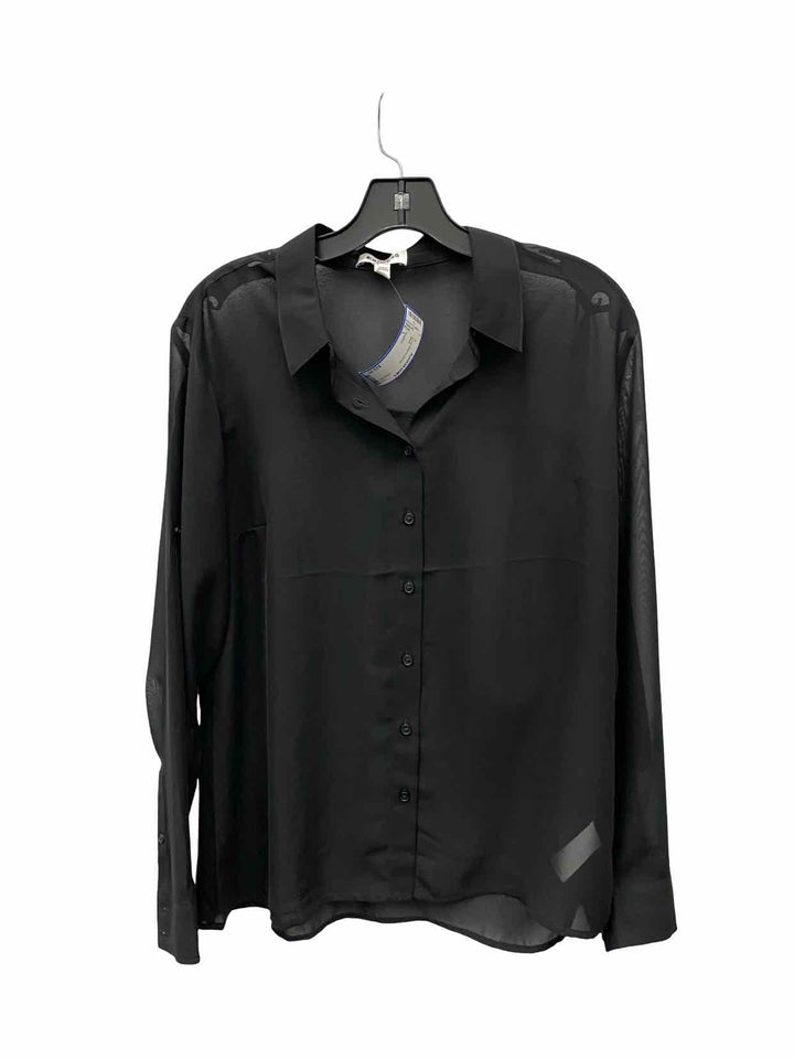Express Size L Black Long Sleeve Shirts