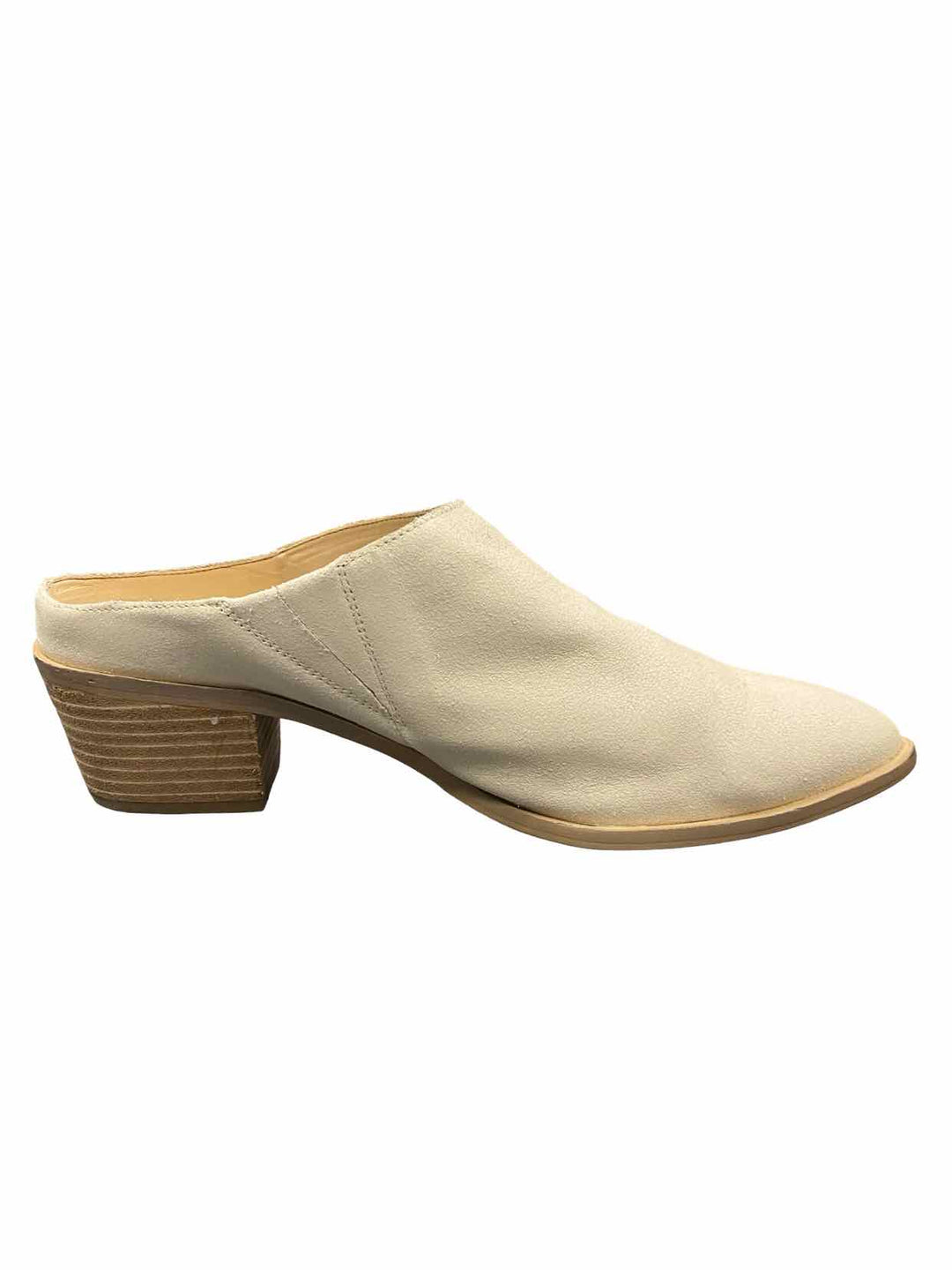 Sole Society Shoe Size 11 Cream Leather Mules Heels
