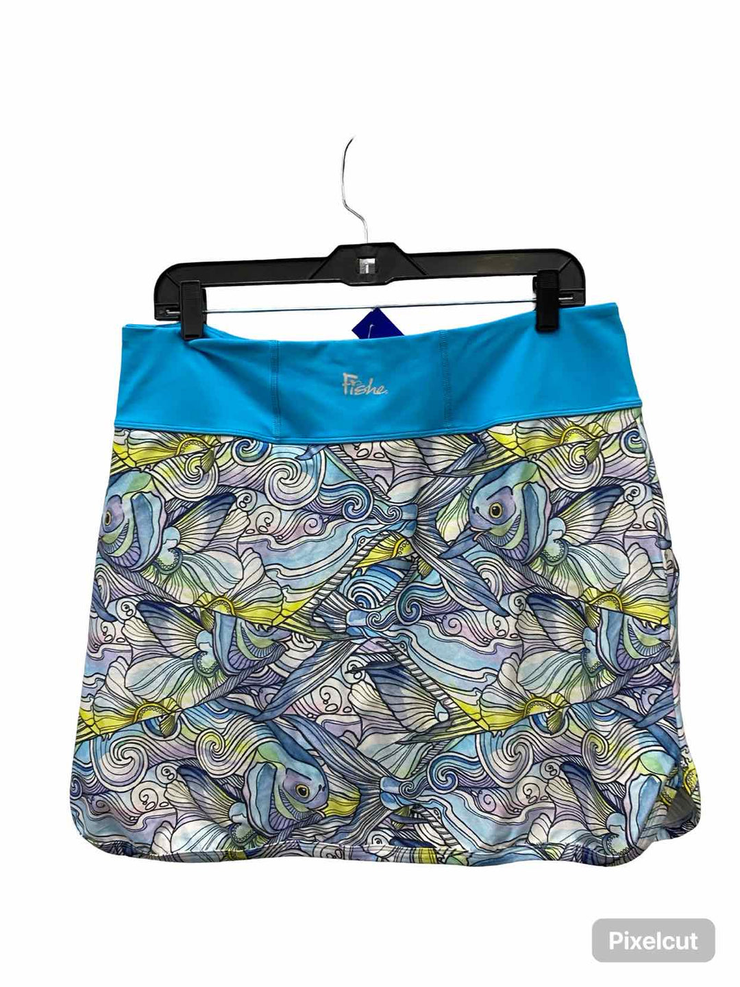 Fishe Wear Size L Blue Green fish Skirt